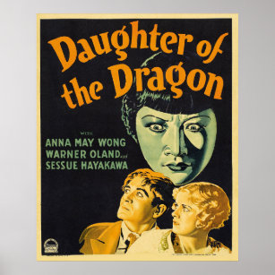 Affiche Vintage fille du film Dragon Hollywood
