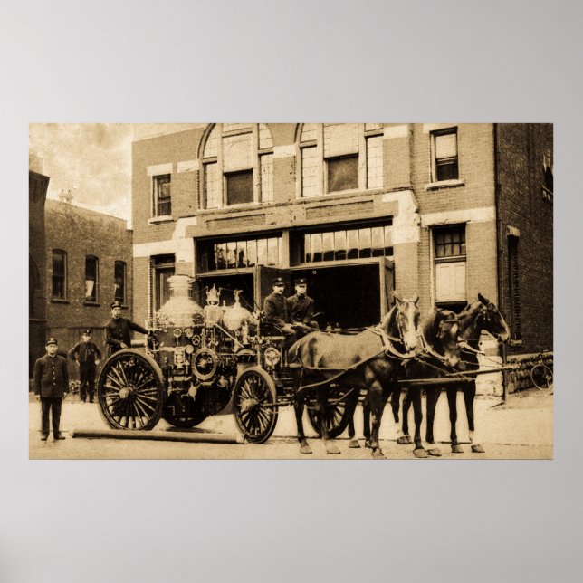Affiche Vintage Fire Company (Devant)