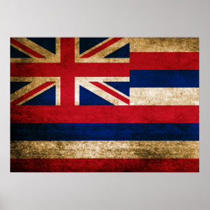 Affiche Vintage Flag of Hawaii