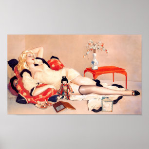 Affiche Vintage Fleurs du Mal by Vargas