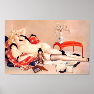 Affiche Vintage Fleurs du Mal by Vargas