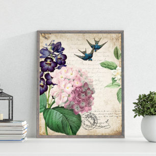 Affiche Vintage floral