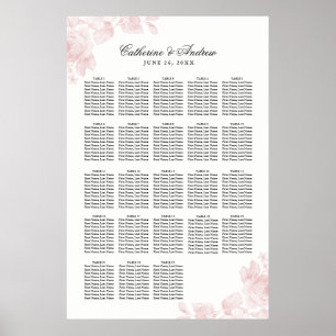 Affiche Vintage Floral 20 Table Mariage Siège