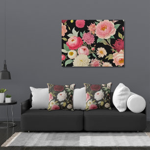 Affiche Vintage Floral Mary Delany motif rose inspiré