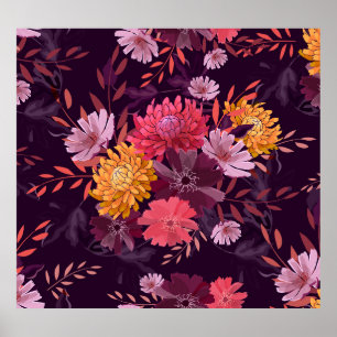 Affiche Vintage floral : Splendor jardin d'automne
