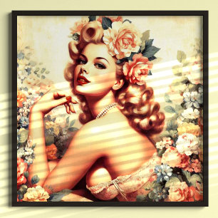 Affiche Vintage Florale