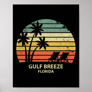 Affiche Vintage Floride Golfe Breeze Beach T Chemise Cool