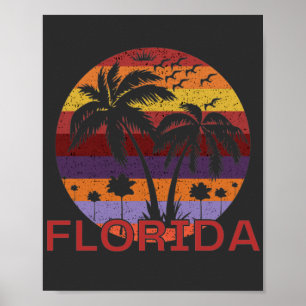Affiche Vintage Floride USA Summer Beach