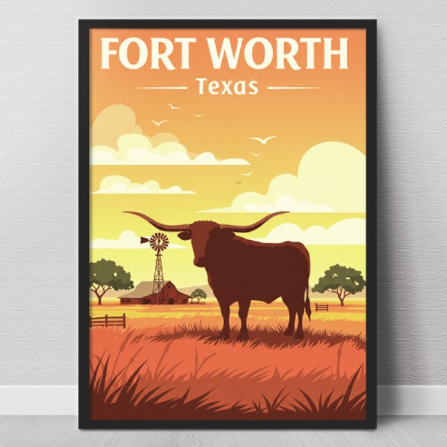 Affiche Vintage Fort Worth (Créateur téléchargé)