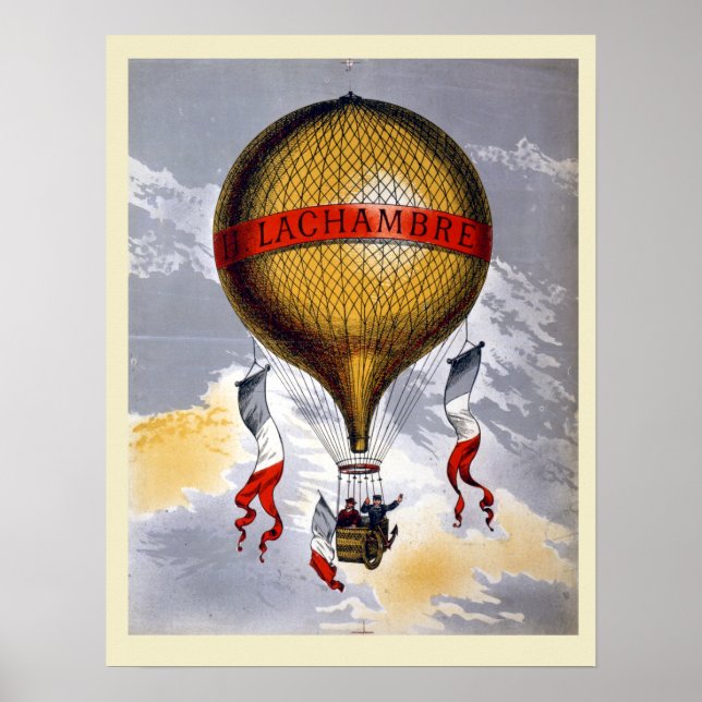 Affiche Vintage français Henri Lachambre Balloon (Devant)