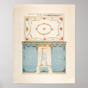 Affiche Vintage Français Nursery Room Aquarelle Art Floral