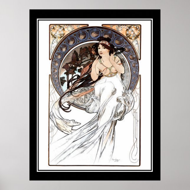 Affiche vintage française Alphonse Mucha (Devant)