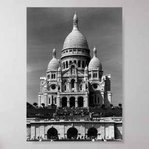 Affiche Vintage France Paris Basilique du Sacré Coeur