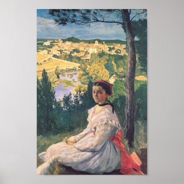 Affiche Vintage Frederic Bazille View of the Village (Devant)