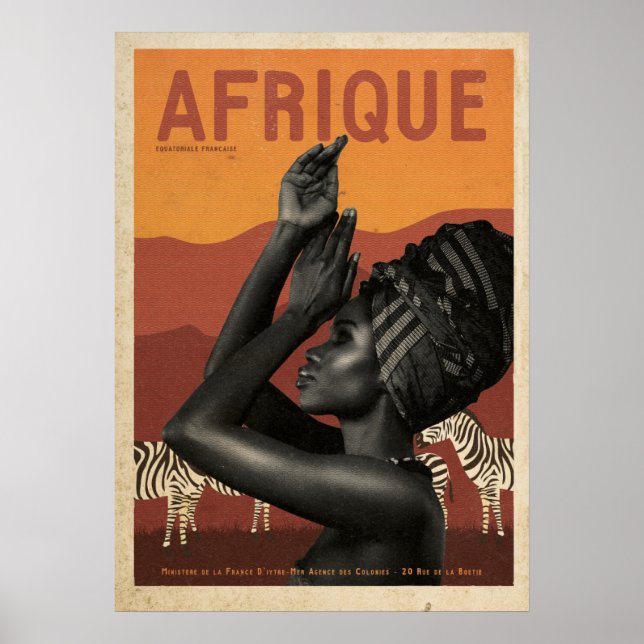 Affiche Vintage French Africa travel  (Devant)