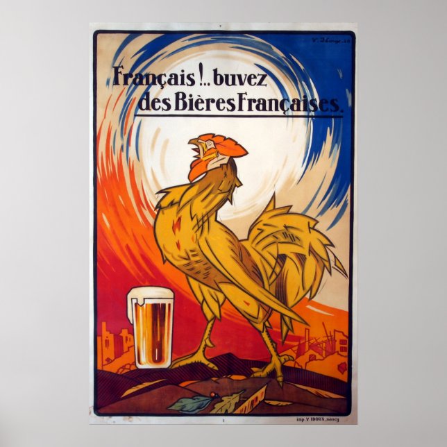 Affiche Vintage French Beer Advertisment (Devant)