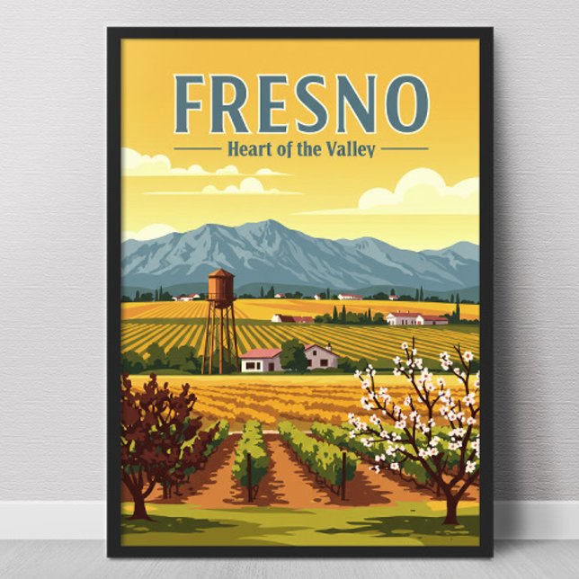 Affiche Vintage Fresno (Créateur téléchargé)