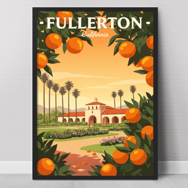 Affiche Vintage Fullerton California (Créateur téléchargé)