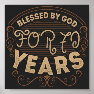 Affiche vintage Funny 70 ans dire citation