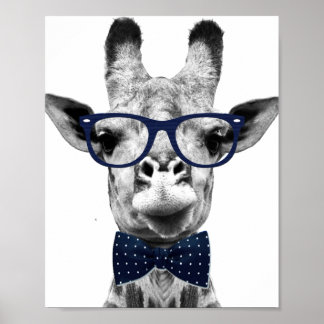 Affiche Vintage funny Giraffe