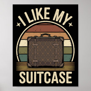 Affiche Vintage Funny J'Aime Ma Valise Trump Mème 1