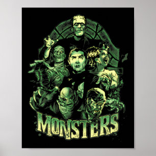 Affiche Vintage Funny Monster Mash Frankenstein Horror Mov