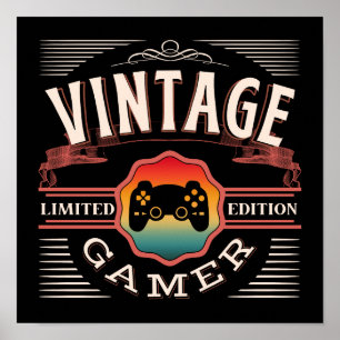 AFFICHE VINTAGE GAMER LIMITED EDITION