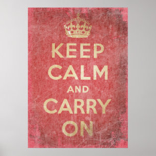Affiche Vintage Gardez Le Calme Et Transporter