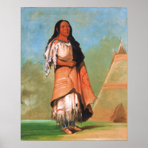 Affiche Vintage George Catlin, Indien