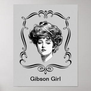 Affiche Vintage Gibson Girl Art