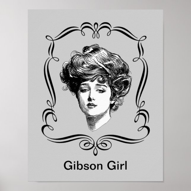 Affiche Vintage Gibson Girl Art (Devant)