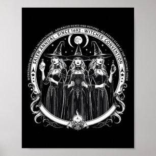 Affiche Vintage Girls Salem Annual 1692 Witches Convention