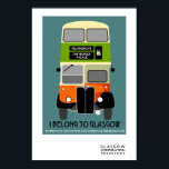 Affiche Vintage Glasgow Double Decker bus Pop Art<br><div class="desc">Vintage Glasgow Double Decker bus Pop Art Poster</div>