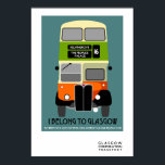 Affiche Vintage Glasgow Double Decker bus Pop Art<br><div class="desc">Vintage Glasgow Double Decker bus Pop Art Poster</div>