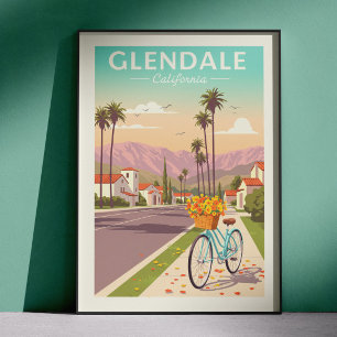 Affiche Vintage Glendale Californie