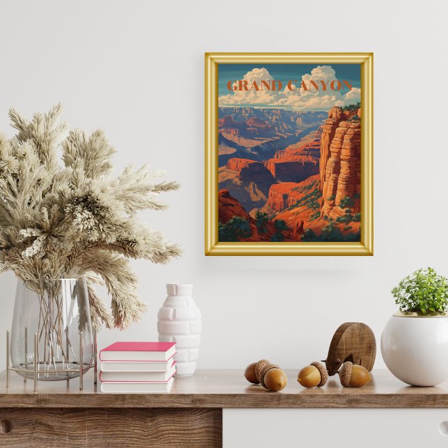 Affiche Vintage Grand Canyon Travel Cool Retro  (Créateur téléchargé)
