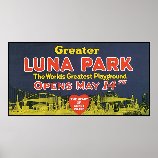 Affiche Vintage Grand Luna Park (Devant)