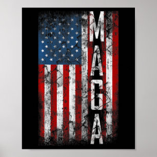 Affiche Vintage Grunge MAGA American Fun Drapeau Amusant C