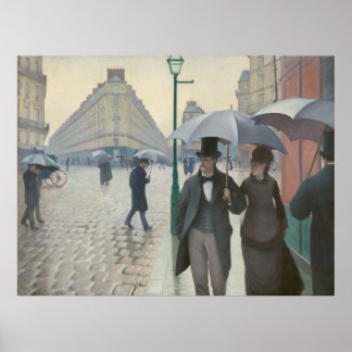 Affiche Vintage Gustave Caillebott Paris Street Rainy Day