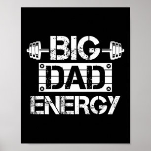 Affiche Vintage Gym Bde Big Papa Fête des pères d'énergie