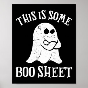 Affiche Vintage Halloween Boo Ceci Est Une Feuille De Boit