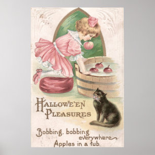 Affiche Vintage Hallowe'en Plaisirs