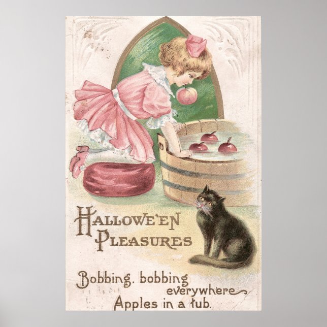 Affiche Vintage Hallowe'en Plaisirs (Devant)
