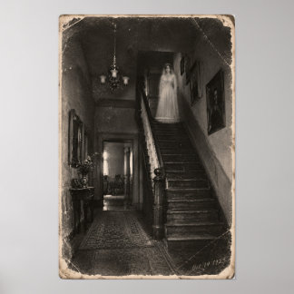 Affiche Vintage Haunted House Paranormal Apparition