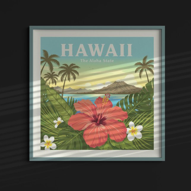 Affiche Vintage Hawaii (Créateur téléchargé)