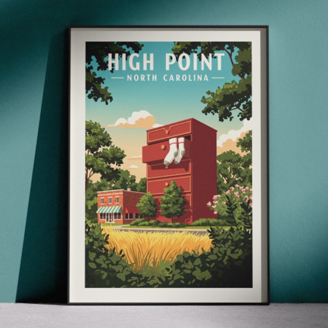 Affiche Vintage High Point Caroline du Nord (Créateur téléchargé)