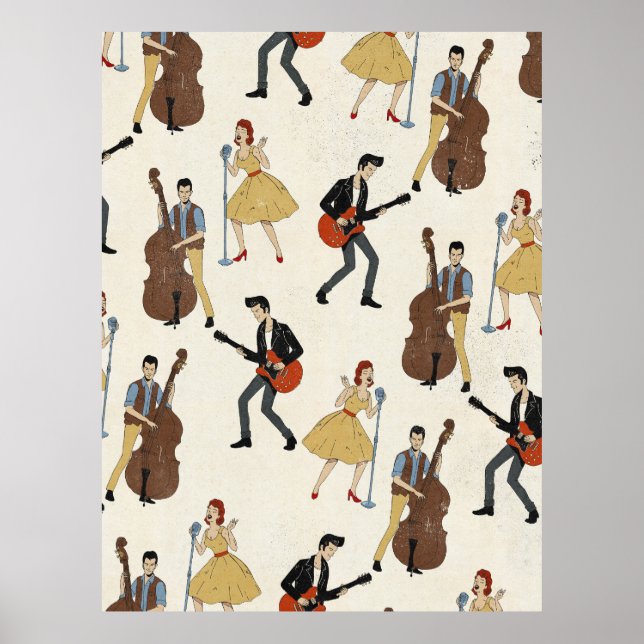 Affiche Vintage Hillbill Rockers (Devant)
