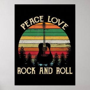 Affiche Vintage Hippie Van Flower Bus Peace Love