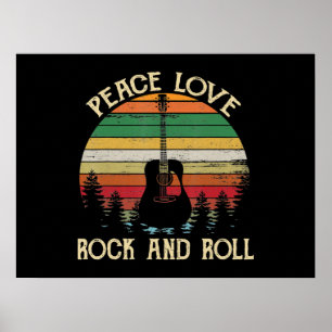 Affiche Vintage Hippie Van Flower Bus Peace Love