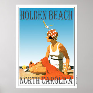 Affiche Vintage Holden Beach